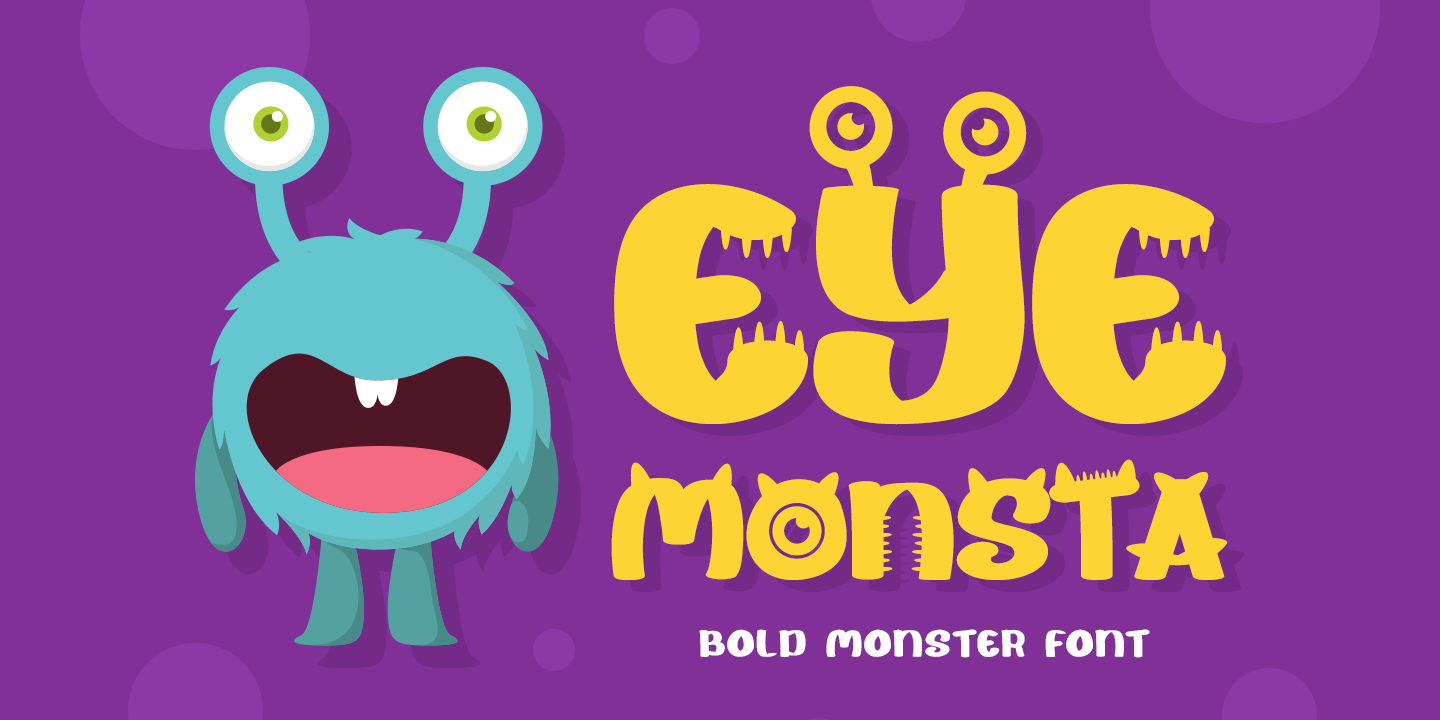 Eye Monsta Font preview